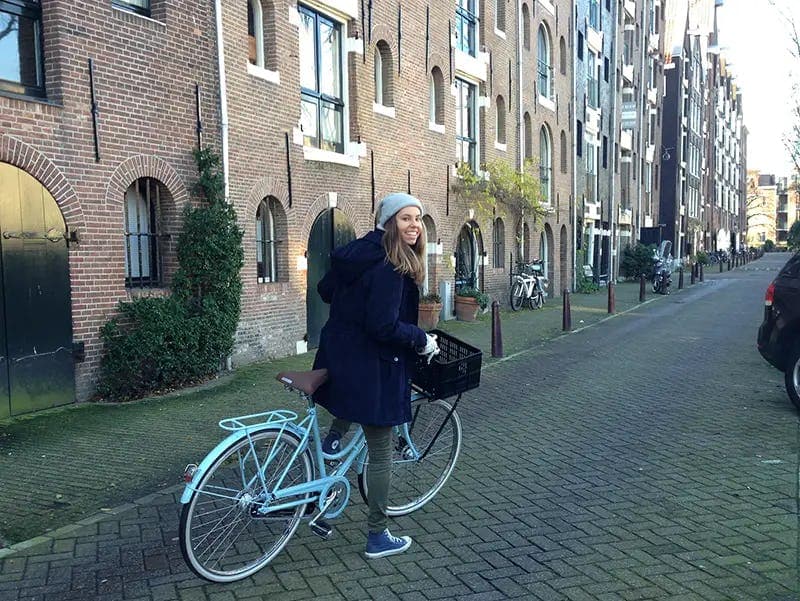 High School Netherlands - student on bicycle