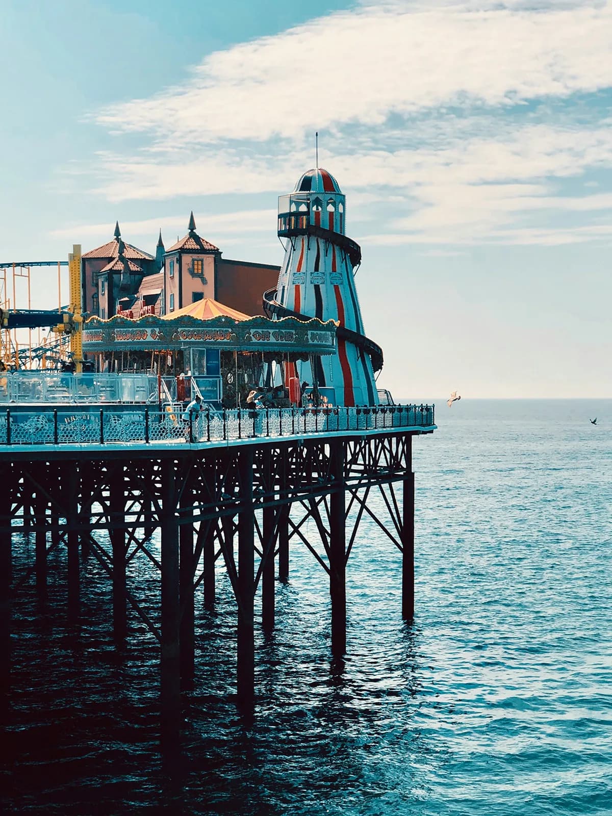 Brighton Pier sul mare durante soggiorni linguistici in Inghilterra.
